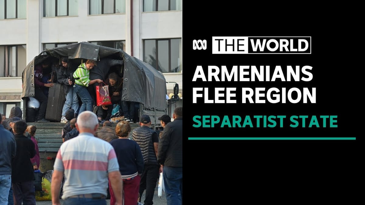 Ethnic Armenians flee Karabakh after breakaway region's defeat