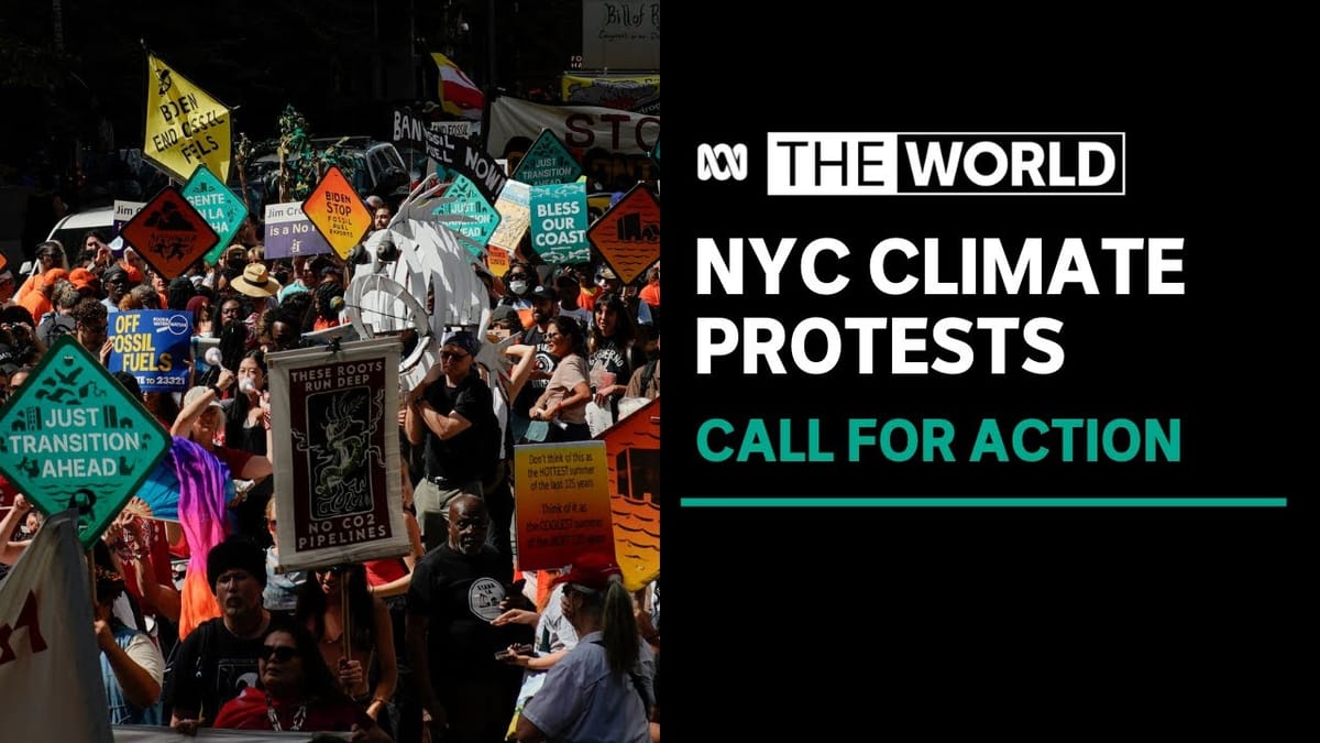 Climate protesters in New York and across the globe send message to United Nations