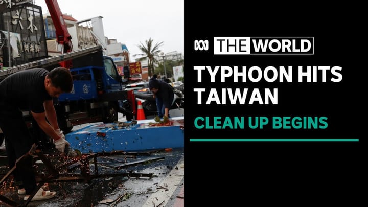 Taiwan communities begin clean-up after Typhoon Koinu lashes island's south